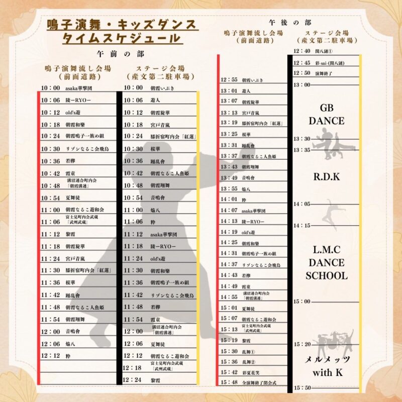 おやちゃい村~収穫祭~ 2025 タイムテーブル